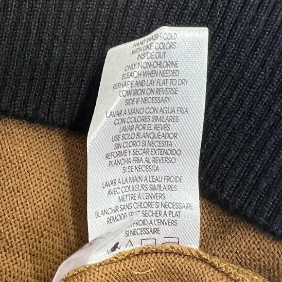 Calvin Klein Turtleneck Sweater Women's XL Colorblock - Picture 14 of 15